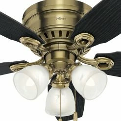 Coupon 🛒 Hunter Hatherton 46 In. Low Profile Indoor Ceiling Fan With Light 🌟 -Kichler Shop detail2HNT180