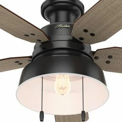 Promo ✔️ With Lights Hunter Mill Valley 52-in. Flush Mount Outdoor Ceiling Fan With Light 🌟 -Kichler Shop detail2HNT349