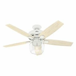 Outlet 🌟 With Remote Hunter Bennett 52 In. Indoor Ceiling Fan With Globe Light Kit 😀 -Kichler Shop detail2HNT360