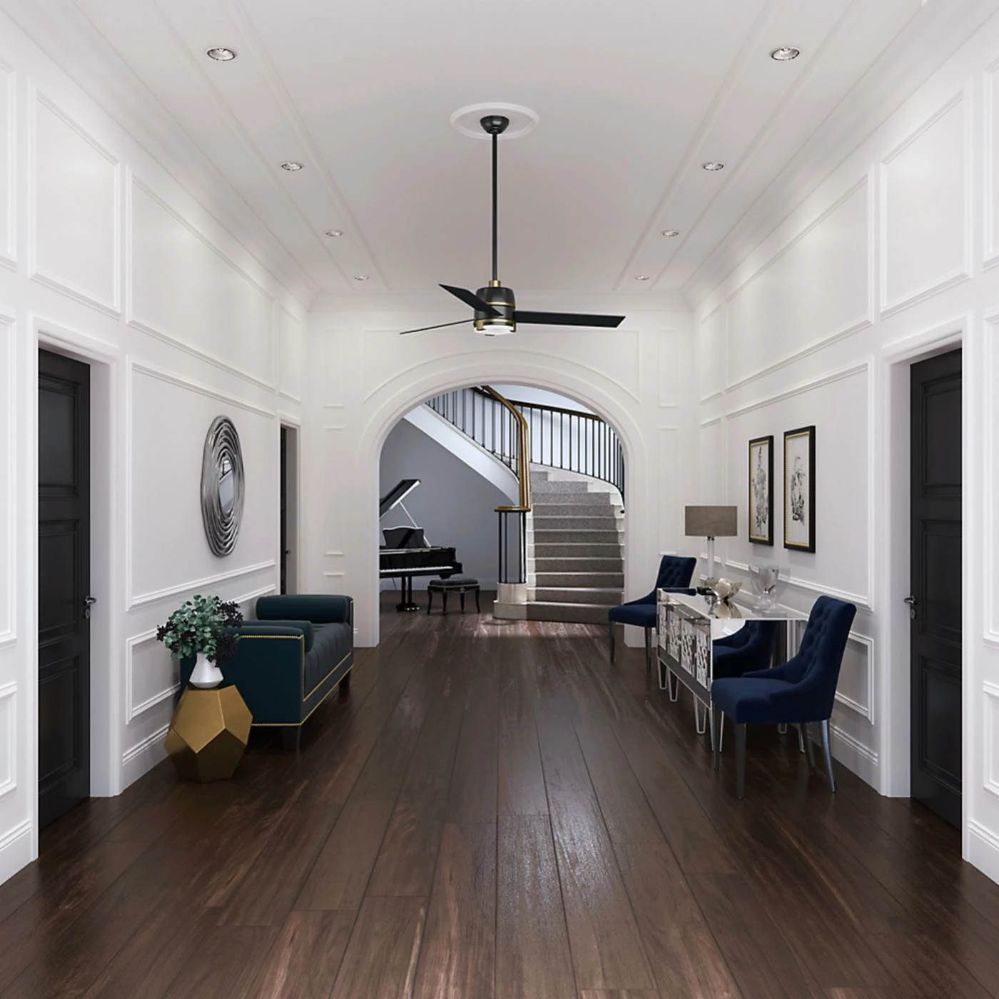 Budget 𧨠56 - 60 In. Hunter 60 In. Bureau Reversible Blade Indoor Ceiling Fan With LED Light π 4 Budget 𧨠56 - 60 In. Hunter 60 In. Bureau Reversible Blade Indoor Ceiling Fan With LED Light π - Image 4