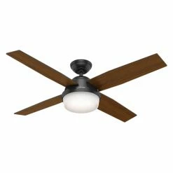 Budget 😍 With Remote Hunter Dempsey 52 In. Reversible Blade Indoor/Outdoor Ceiling Fan With LED Kit And Remote ✨ -Kichler Shop detail4HNT325