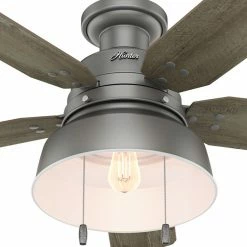 Promo ✔️ With Lights Hunter Mill Valley 52-in. Flush Mount Outdoor Ceiling Fan With Light 🌟 -Kichler Shop detail4HNT349