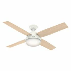 Budget 😍 With Remote Hunter Dempsey 52 In. Reversible Blade Indoor/Outdoor Ceiling Fan With LED Kit And Remote ✨ -Kichler Shop detail5HNT325