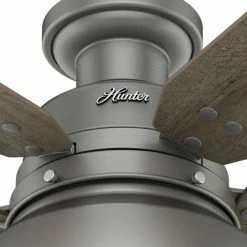 Promo ✔️ With Lights Hunter Mill Valley 52-in. Flush Mount Outdoor Ceiling Fan With Light 🌟 -Kichler Shop detail5HNT349