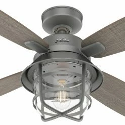 Outlet 😀 With Lights Hunter Port Royale 52 In. Outdoor Ceiling Fan With LED Light Kit And Remote ✨ -Kichler Shop detail5HNT427