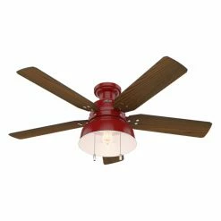 Promo ✔️ With Lights Hunter Mill Valley 52-in. Flush Mount Outdoor Ceiling Fan With Light 🌟 -Kichler Shop detail6HNT349