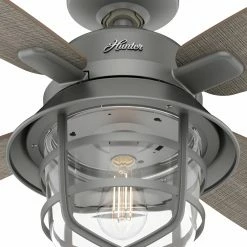 Outlet 😀 With Lights Hunter Port Royale 52 In. Outdoor Ceiling Fan With LED Light Kit And Remote ✨ -Kichler Shop detail7HNT427