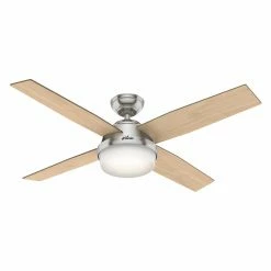 Promo 😉 With Remote Hunter Dempsey Reversible Blade Ceiling Fan With LED Kit And Remote 🎉 -Kichler Shop detailHNT273