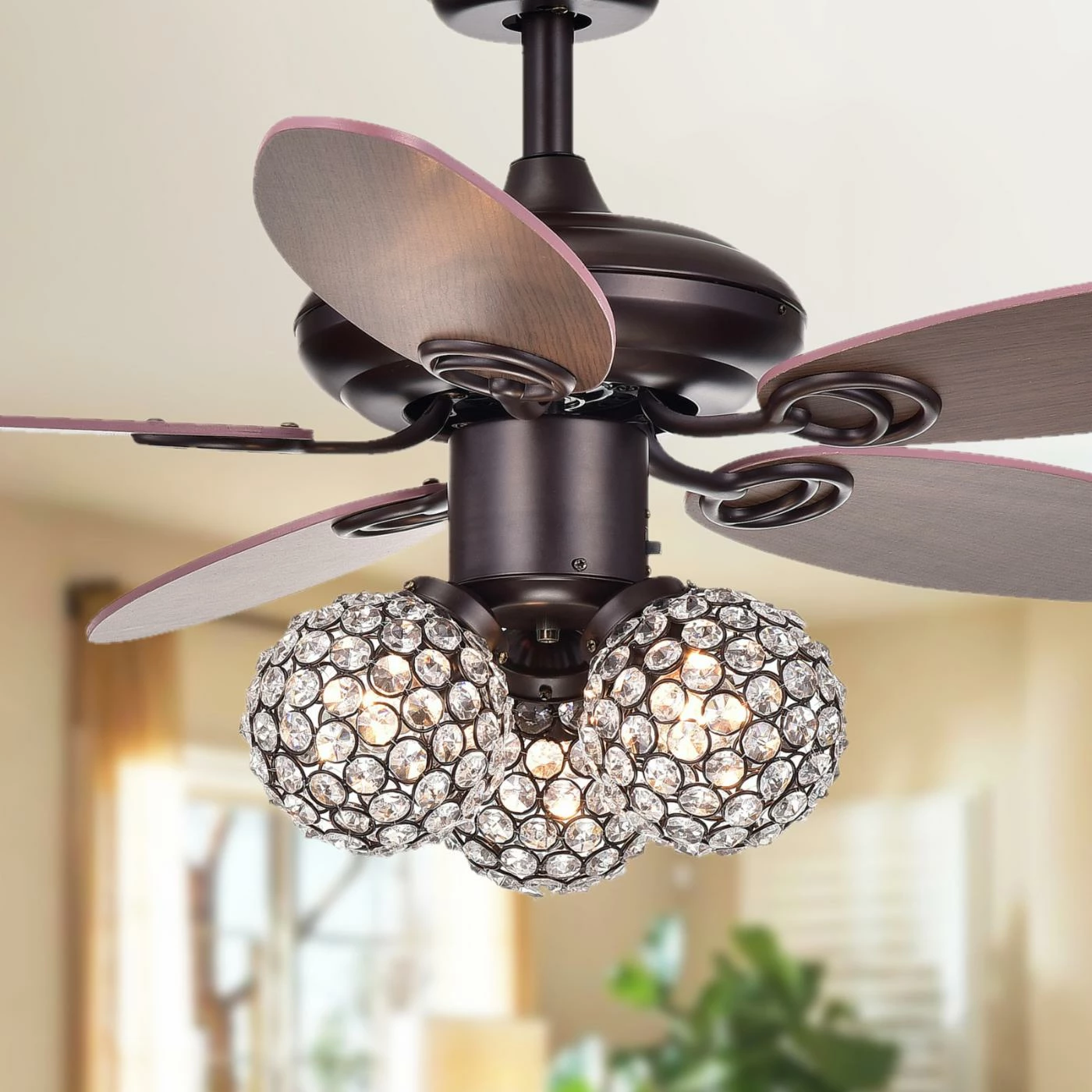 Budget 😍 With Remote Warehouse Of Tiffany Casimer 42 In. Indoor Ceiling Fan With Light ❤️ 3 Budget 😍 With Remote Warehouse Of Tiffany Casimer 42 In. Indoor Ceiling Fan With Light ❤️ - Image 3