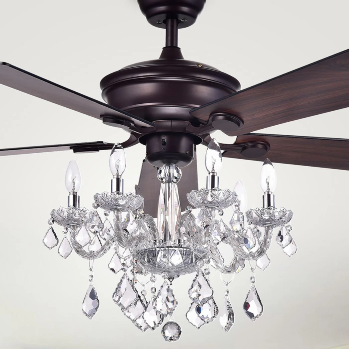 Budget β€οΈ Light Kit Included Warehouse Of Tiffany Havorand 52 In. Indoor Ceiling Fan With Crystal Chandelier π₯ 3 Budget β€οΈ Light Kit Included Warehouse Of Tiffany Havorand 52 In. Indoor Ceiling Fan With Crystal Chandelier π₯ - Image 3