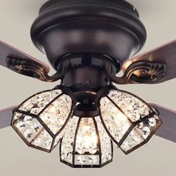 Best reviews of 😍 Light Kit Included Warehouse Of Tiffany Tarudor 42 In. Indoor Ceiling Fan With Light 🥰 -Kichler Shop detailWTIF1266