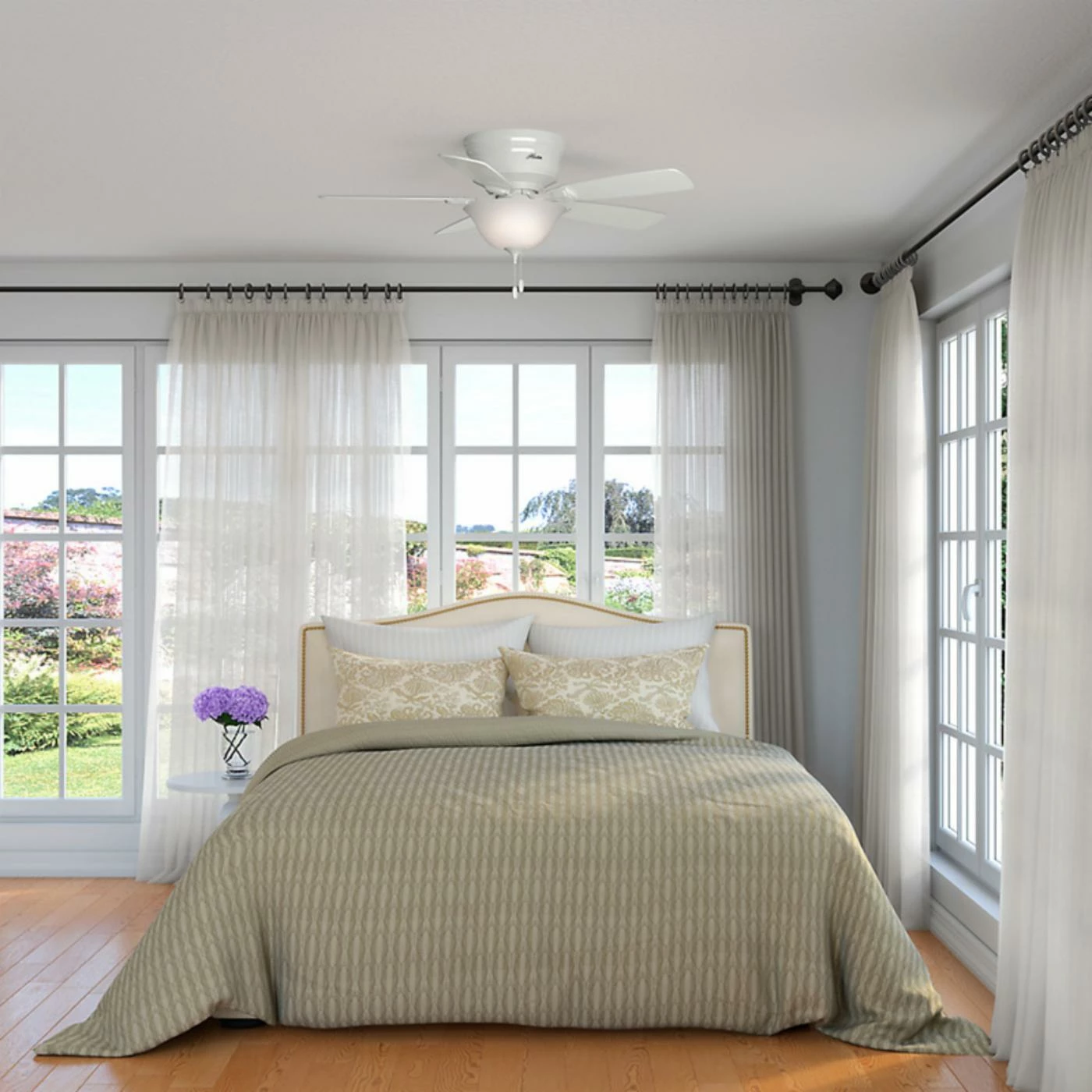 Brand new ๐ Hunter Low Profile 48 In. Indoor Ceiling Fan - White โญ 2 Brand new ๐ Hunter Low Profile 48 In. Indoor Ceiling Fan - White โญ - Image 2