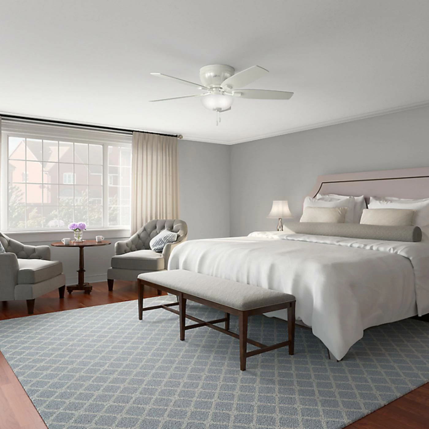 New 😉 Light Kit Included Hunter Kenbridge 52-in. Flush Mount Indoor Ceiling Fan With Light 🤩 2 New 😉 Light Kit Included Hunter Kenbridge 52-in. Flush Mount Indoor Ceiling Fan With Light 🤩 - Image 2