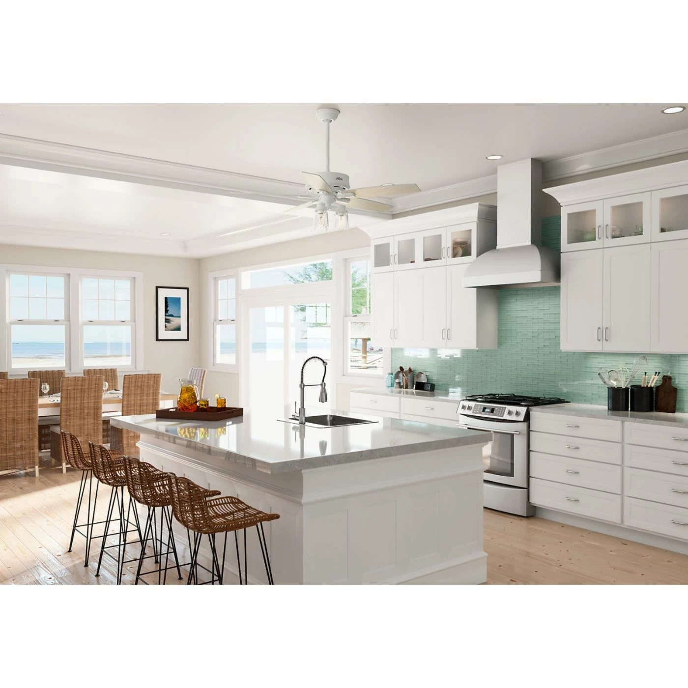 New β¨ With Remote Hunter Bennett 52 In. Indoor Ceiling Fan With 3 Light Kit π 2 New β¨ With Remote Hunter Bennett 52 In. Indoor Ceiling Fan With 3 Light Kit π - Image 2