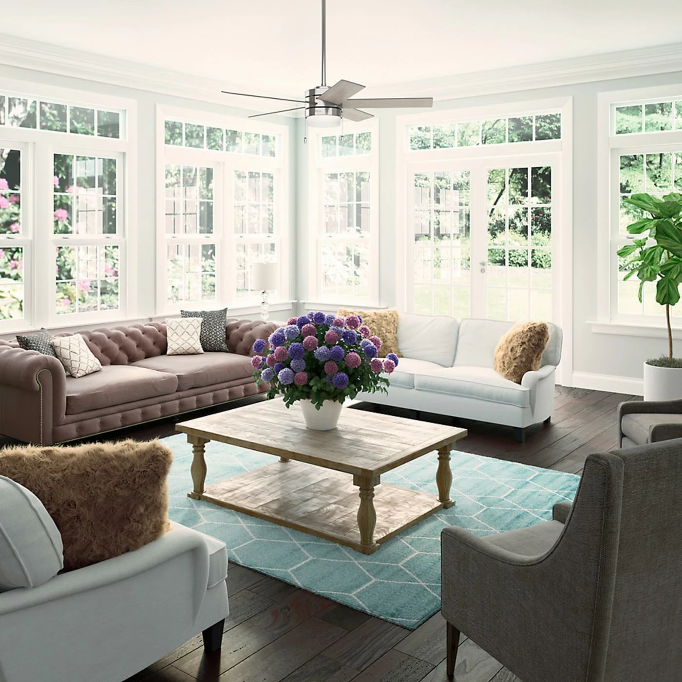 New π Hunter Claudette 52 In. Indoor Ceiling Fan With LED Light Kit And Pull Chain β 2 New π Hunter Claudette 52 In. Indoor Ceiling Fan With LED Light Kit And Pull Chain β - Image 2