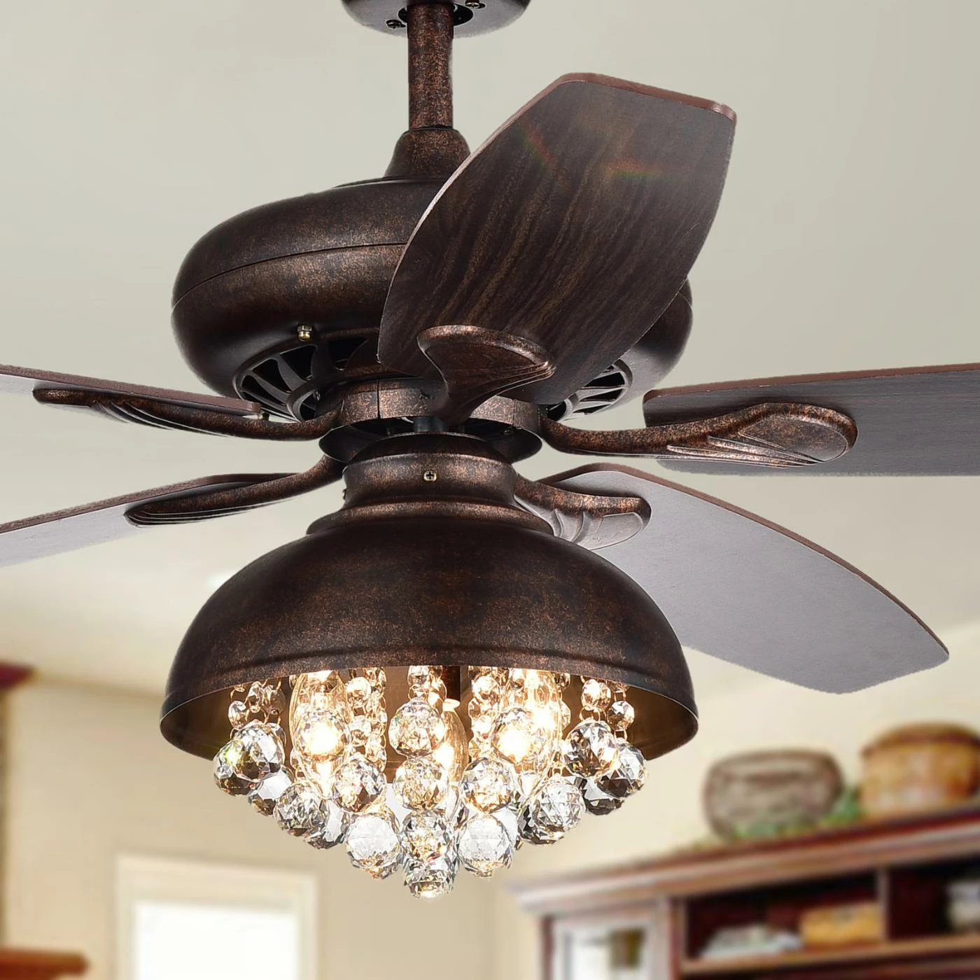 New π― With Remote Warehouse Of Tiffany Fredix 52-Inch Indoor Ceiling Fan With Light π 2 New π― With Remote Warehouse Of Tiffany Fredix 52-Inch Indoor Ceiling Fan With Light π - Image 2