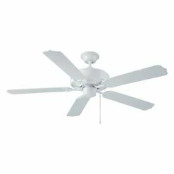 Brand new 🎉 Ellington Without Lights Craftmade WOD52WW5P Cove Harbor 52 In. Outdoor Ceiling Fan - White 🛒