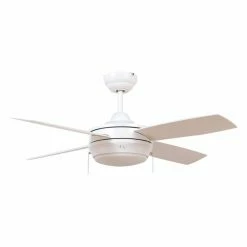 Deals 🎁 Ellington Light Kit Included Craftmade LAV44MWW4LK Laval 44 In. Indoor Ceiling Fan - Matte White 😍