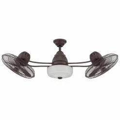 Budget 🥰 With Lights Craftmade Bellows II BW248AG6 48 In. Indoor/Outdoor Dual Oscillating Ceiling Fan 🌟