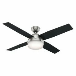 Promo 😉 With Remote Hunter Dempsey Reversible Blade Ceiling Fan With LED Kit And Remote 🎉