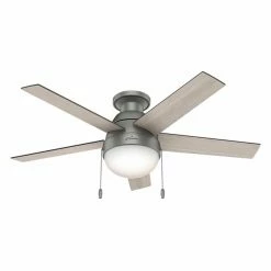 Flash Sale ✔️ Low Profile Hunter Anslee 592 46 In. Indoor Ceiling Fan 💯