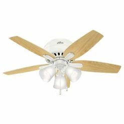 Cheapest 🌟 Low Profile Hunter Newsome 42 In. Indoor Ceiling Fan With 3 Light Kit 🔥