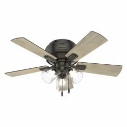 Best deal 🔔 Low Profile Hunter Crestfield 42 In. Indoor Ceiling Fan With Light 💯
