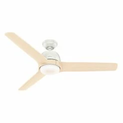 New π With Remote Hunter Norden 54 In. Indoor Ceiling Fan With LED Light Kit And Remote π