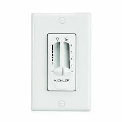 Budget ✨ Fan Remotes & Wall Controls Kichler 337010 4-Speed Fan And Light Dimmer Control 🤩