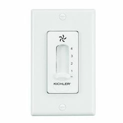 New 🎁 Fan Remotes & Wall Controls Kichler 337012 4-Speed Fan Slide Control ✔️