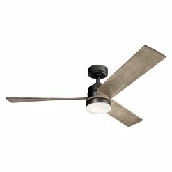 Budget 👏 56 - 60 In. Kichler 52 In. Spyn Indoor Ceiling Fan With LED Light 🛒