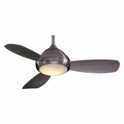 Discount ⌛ Light Kit Included Minka Aire F516-BN Concept I 44 In. Indoor Ceiling Fan - Brushed Nickel 🌟