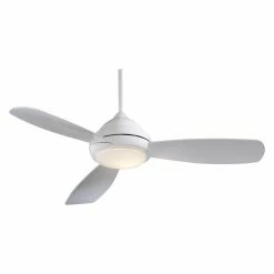 Budget ✔️ With Remote Minka Aire F516-WH Concept I 44 In. Indoor Ceiling Fan - White ✨