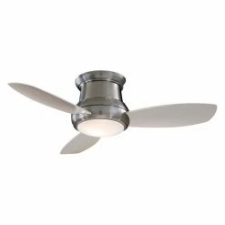 Cheapest 🌟 Low Profile Minka Aire F518-BN Concept II 44 In. Indoor Ceiling Fan - Brushed Nickel 😍