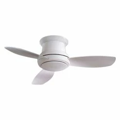 Hot Sale 👍 With Remote Minka Aire F518-WH Concept II 44 In. Indoor Ceiling Fan - White 🔔