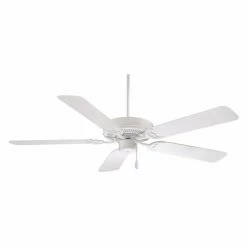 Discount 🎁 Light Kit Compatible Minka Aire F547-WH Contractor 52 In. Indoor Ceiling Fan - White - ENERGY STAR 🔥