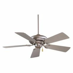 Flash Sale 😍 Light Kit Compatible Minka Aire F563-BS Supra 44 In. Indoor Ceiling Fan - Brushed Steel 👍