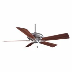Discount ✔️ Light Kit Compatible Minka Aire F568-BS/DW Supra 52 In. Indoor Ceiling Fan - Brushed Steel With Dark Walnut Blades - ENERGY STAR 🤩