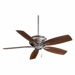 Outlet 🎉 Light Kit Compatible Minka Aire F614-PW Timeless 54 In. Indoor Ceiling Fan - Pewter - ENERGY STAR ⌛