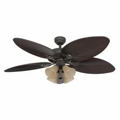 Best reviews of 🤩 Light Kit Included Honeywell Palm Island 52 In. Ceiling Fan With 4 Lights ⭐