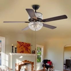 Budget ✔️ Light Kit Included Warehouse Of Tiffany Laure 52 In. Indoor Ceiling Fan 🛒