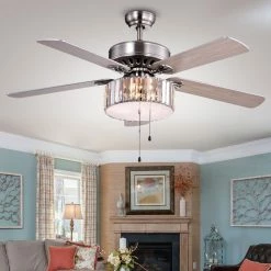 Cheapest ✔️ Light Kit Included Warehouse Of Tiffany Kimalex 52 In. Indoor Ceiling Fan 🔔