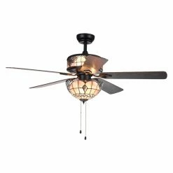 Best deal ❤️ Light Kit Included Warehouse Of Tiffany Baroque 52 In. Indoor Ceiling Fan 🥰