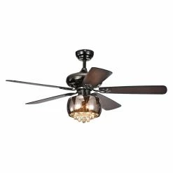 Brand new 😀 Light Kit Included Warehouse Of Tiffany Glass Crystal 52 In. Ceiling Fan 🎁