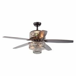 Deals 👍 With Remote Warehouse Of Tiffany Tierna 52 In. Indoor Ceiling Fan With Light 🥰