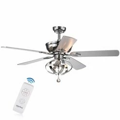 Buy 😀 With Remote Warehouse Of Tiffany Tatiana 52 In. Indoor Ceiling Fan With Light 🔔