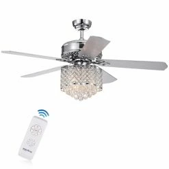 Best Sale 🌟 With Remote Warehouse Of Tiffany Deidor 52 In. Indoor Ceiling Fan With Light 🌟