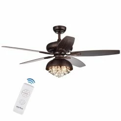 New 💯 With Remote Warehouse Of Tiffany Fredix 52-Inch Indoor Ceiling Fan With Light 👏