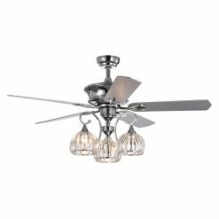 Outlet 🎁 Light Kit Included Warehouse Of Tiffany Mavyn 52 In. Indoor Ceiling Fan With Light 🥰