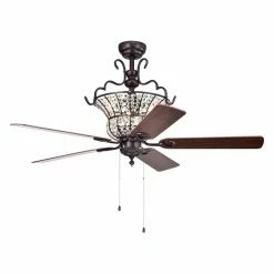 Budget 🤩 Light Kit Included Warehouse Of Tiffany Charla II 52 In. Indoor Ceiling Fan With Light ✨